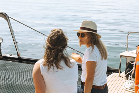 Séminaire entreprise en France cocktail vue sur la mer Catamaran Lucile sorties en mer à la Grande Motte