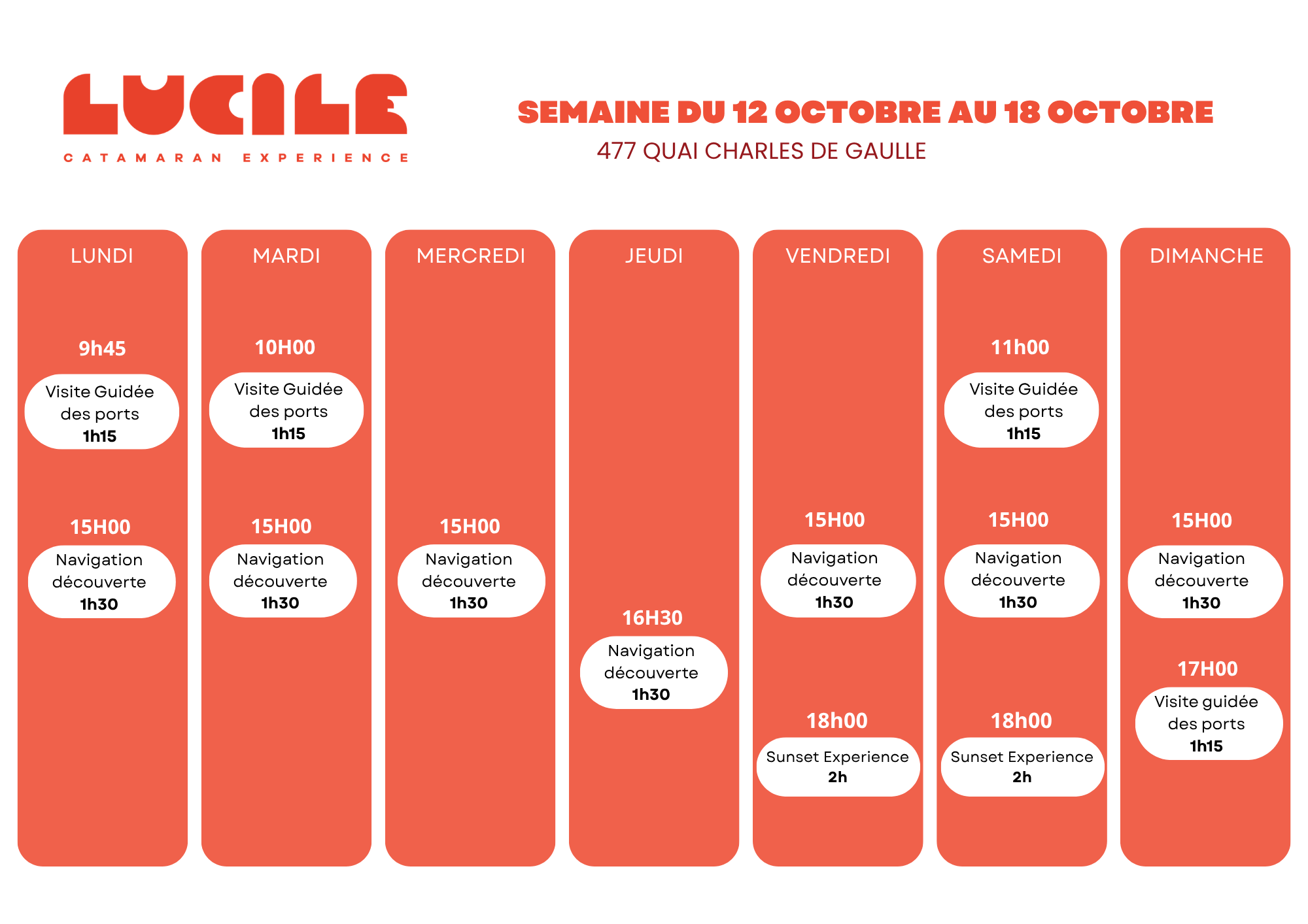 du 12 au 18 octobre